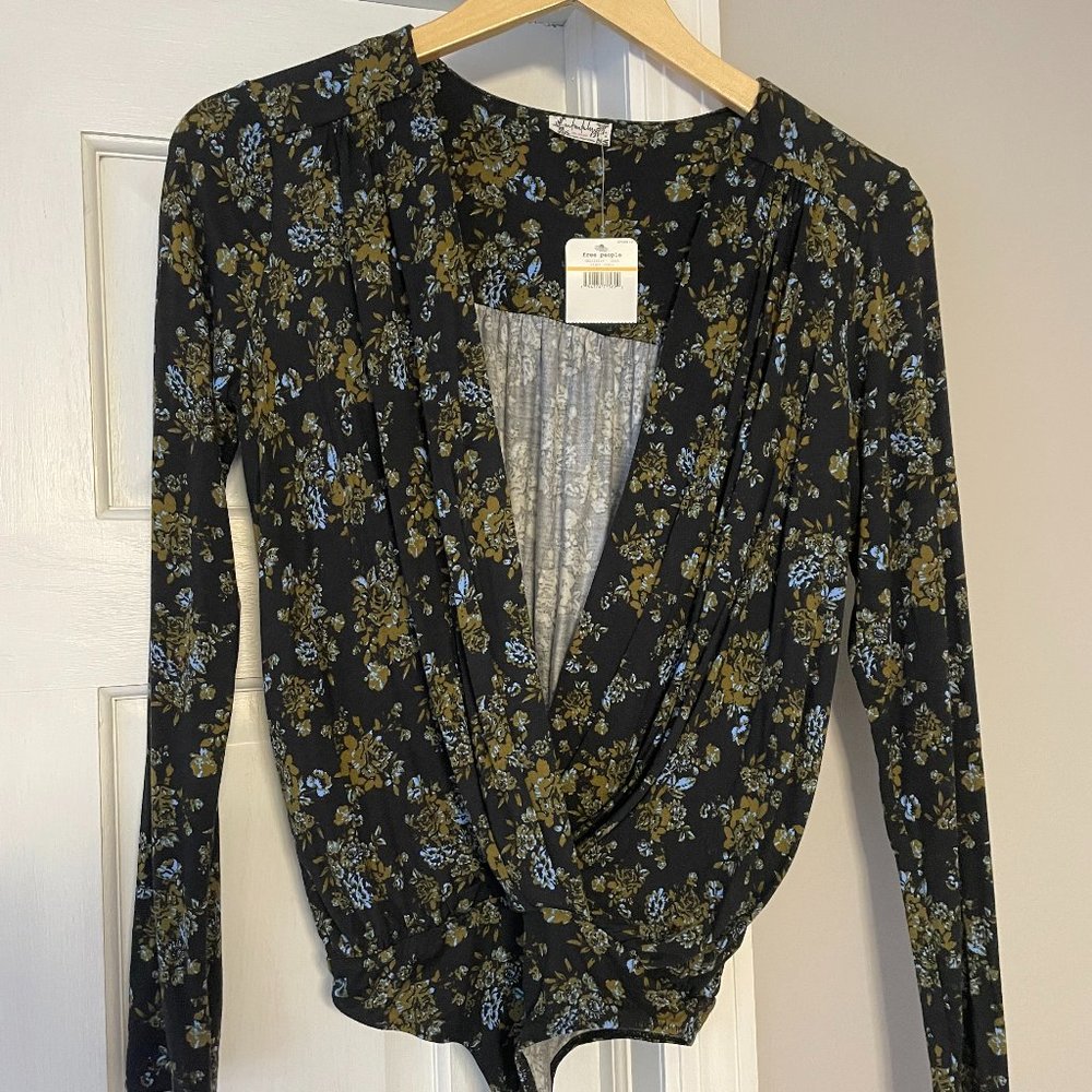 Free People Floral Bodysuit